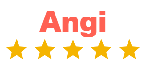 Angi wordmark with five gold rating stars