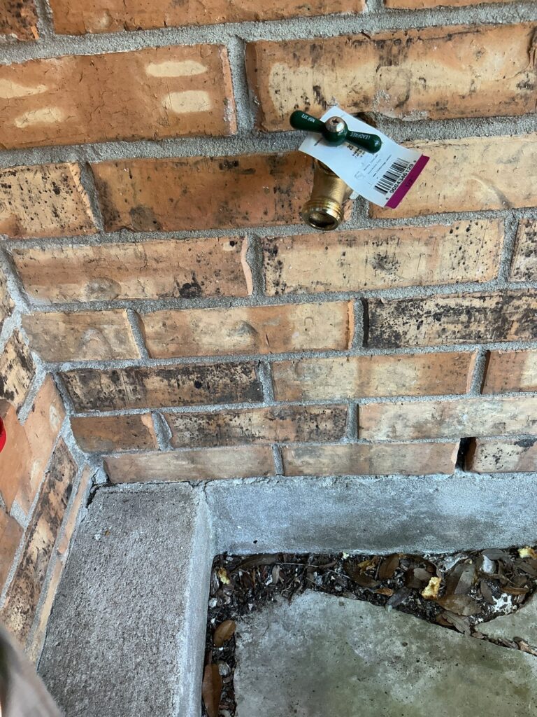 Outdoor faucet to be checked by plumber